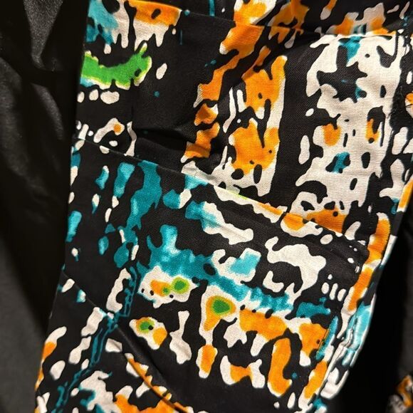 Declaj Clothing original black silky adire edge pullover dress/gown/kaftan. - Picture 7 of 12